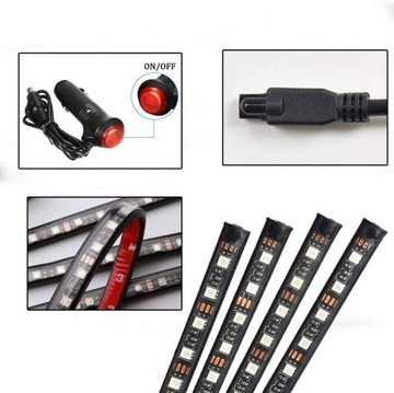 СВЕТОДИОДНЫЕ ЛЕНТЫ ДЛЯ АВТОМОБИЛЯ RGB 12В С ДИСТАНЦИОННЫМ УПРАВЛЕНИЕМ