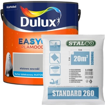 Dulux EasyCare Farba Stalowa szarość 2,5L + GRATIS