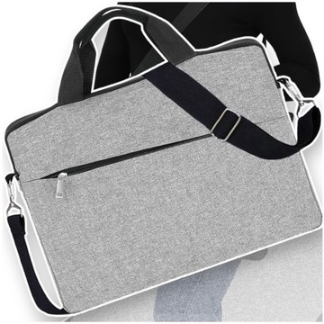 TORBA NA LAPTOPA SZARA TECZKA ETUI POKROWIEC NA RAMIĘ PASEK LAPTOP DO 12 14