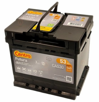 AKUMULATOR CENTRA FUTURA 53AH 540A P+ NAJNOWSZY MODEL ASSISTANCE !