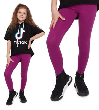 Legginsy dziecięce na gumce GETRY bawełniane 128