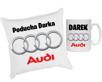 ПОДУШКА AUDI + КРУЖКА НАБОР AUDI ДЛЯ ВЕНТИЛЯТОРА + ИМЯ