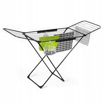 Suszarka balkonowa Konighoffer Vera 180x55x102 cm czarna KOSZYK GRATIS