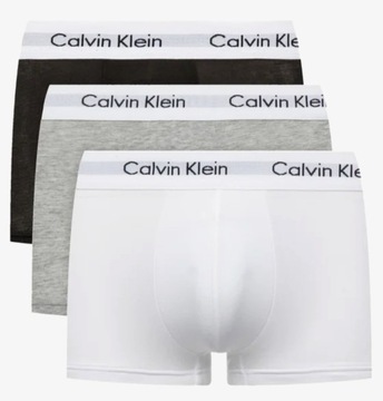 Bokserki męskie XL Calvin Klein 3P LOW RISE TRUNK 3 pack