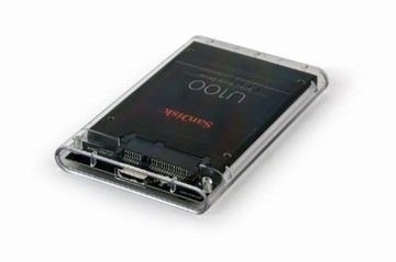 Внешний чехол Gembird для 2,5-дюймового жесткого диска SATA USB 3.0 (прозрачный)