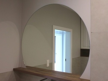 КРУГЛОЕ ЗЕРКАЛО С ОБРЕЗАННОЙ СТОРОНОЙ / ПОЛУКРУГЛОЕ 80см