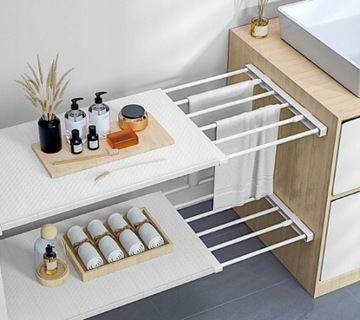 РЕГУЛИРУЕМАЯ ТЕЛЕСКОПИЧЕСКАЯ ПОЛКА ДЛЯ ХРАНЕНИЯ 38-55/24 СМ