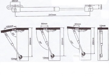 ГАЗЛИФТ REJS, ГАЗОВЫЙ БАЛЛОН 120N REJS