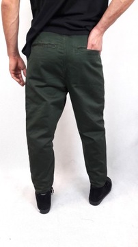 Zielone spodnie męskie jeansowe CHINO ARMY 32/32