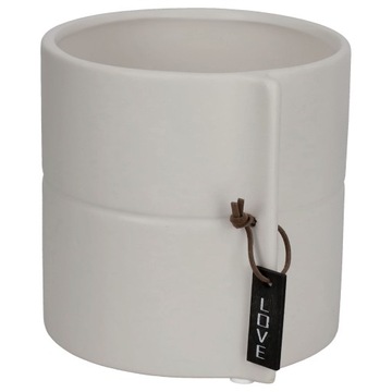 DONICZKA CERAMICZNA OSŁONKA 17cm SZARA