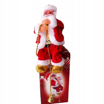 MIKOŁAJ NA LINIE 100cm WSPINAJĄCY SIĘ MELODYJKA