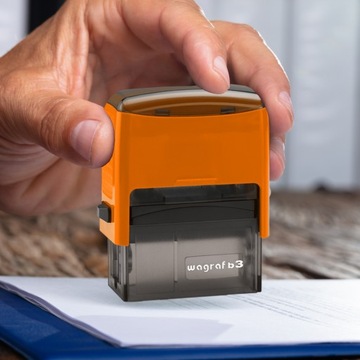 WAGRAF B3s ШТАМП ДЛЯ 6 СТРОК НАЗВАНИЕ КОМПАНИИ ОФИСНЫЙ ДИЗАЙН + ЛАСТИК