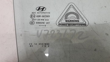 HYUNDAI IX35 10-15 SKLO (OKNO) PRAVÝ PŘEDNÍ ...0