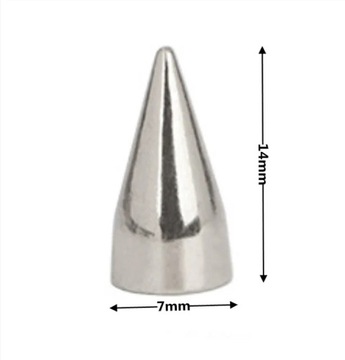 All Kinds of Silver Metal Screwback Cone Studs Bullet Spike Stud Punk Bag