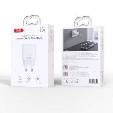 XO ładowarka sieciowa klasyczna CE25 PD 25W 1x USB-C biała