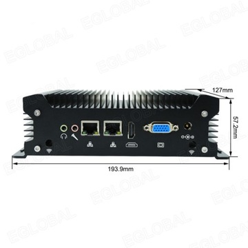 Промышленный мини-ПК без вентилятора G12 VGA HDMI USB COM RS232 RJ45
