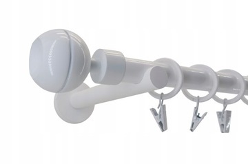 KARNISZ METAL NOWOCZESNY 19mm BIAŁY 360cm OPTIC