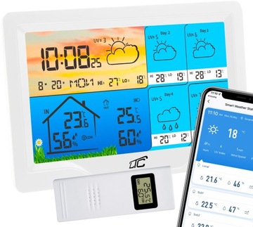 WiFi МЕТЕОСТАНЦИЯ БЕСПРОВОДНОЙ ТЕРМОМЕТР ANDROID iOS ПОГОДА НА 4 ДНЯ