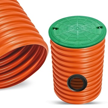 STUDNIA DRENARSKA Studzienka Drenaż 315 Pokrywa Rura 50 cm 2x USZCZELKA NS