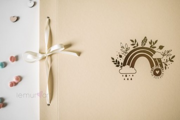 Бежевый традиционный альбом 20х30 для наклеенных фотографий RAINBOW Babyshower Gift