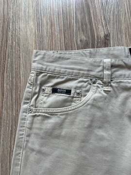 BOSS by HUGO BOSS ARKANSAS FIT CREAM CHINO TROUSERS męskie chinosy 35/30