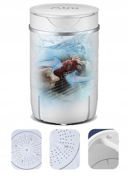 МИНИ-ДОМАШНЯЯ СТИРАЛЬНАЯ МАШИНА ТУРИСТИЧЕСКАЯ ЦЕНТРОФУГЕННАЯ 4КГ + 2КГ