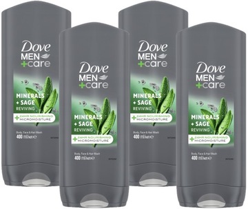 DOVE Men+Care żel pod prysznic dla mężczyzn Minerals 4x 400 ml