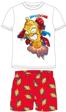 PIŻAMA CHŁOPIĘCA SUPER ZINGS TSHIRT KRÓTKIE SPODENKI BAWEŁNIANA BAWEŁNA