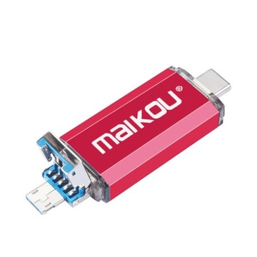 Флэш-накопитель USB 3.0 «3-в-1» емкостью 64 ГБ с USB Type-C