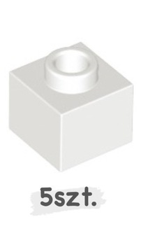 LEGO 5szt Klocek 1x1 2/3 White Biały 86996 Nowy