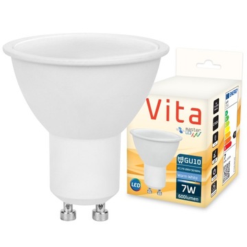 Żarówka LED HALOGENOWA GU10 2835 7W 230V 3 BARWY