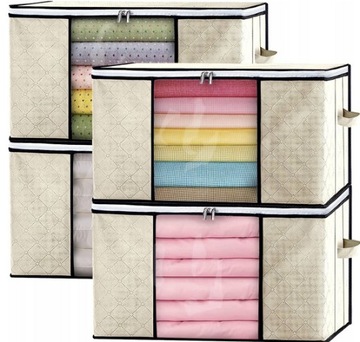 TORBA Pokrowiec Etui DO PRZECHOWYWANIA Ubrań Pościeli 84L Organizer 4 szt.