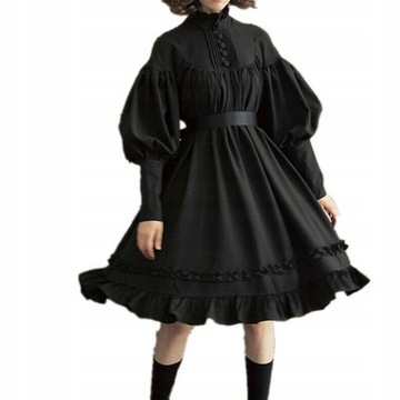 Cosplay Lolita Harajuku Sukienka Gotycka Retro,S