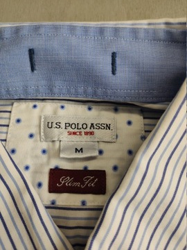 U.S. Polo ASSN. Elegancka Koszula Biała w paski Slim fit M