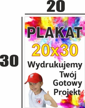 Plakat papier Twój projekt 20x30cm