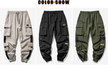 Black Cargo Pants Men's Fashion Loose Casual Jogge