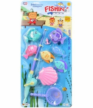 WĘDKA Z RYBKAMI DO KĄPIELI WODY ŁOWIENIE NA MAGNES