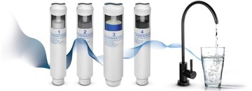 Современная система инвертированного фильтра с яркой водой RO600