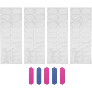 НАБОР НАКЛЕЙКОВ ДЛЯ НОГТЕЙ, ПОЛОСКИ С БЛЕСКОМ, 5 ЛИСТОВ