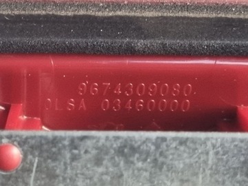 LAMPA TŘETÍ SVĚTLO STOPU PEUGEOT 208 2013 9674309080