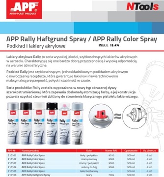 APP Rally Color Spray Акриловый лак Klarlack - Спрей 500 мл ПРОЗРАЧНЫЙ
