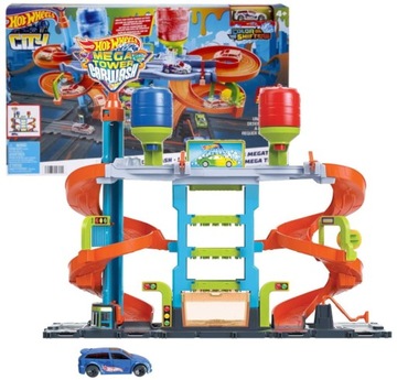 HOT WHEELS CITY ZAKRĘCONA MEGAMYJNIA CIEPŁA ZIMNA WODA ZESTAW +1 AUTKO