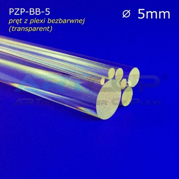 Стержень диаметром 5 мм из бесцветного оргстекла, валик.
