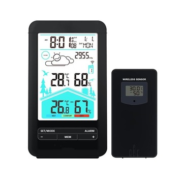 Метеостанция с цветным дисплеем, чёрная LXSTP09C