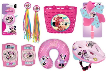 MINNIE Kask Dziecięcy na Rower Rolki Hulajnogę Wrotki Regulowany 52-56 cm