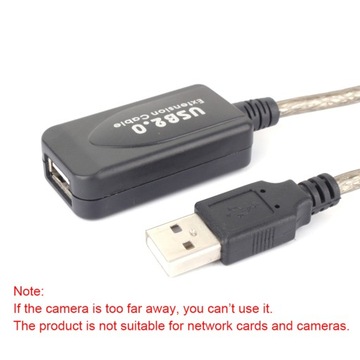 Удлинительный кабель USB 2.0 типа A длиной 20 м,