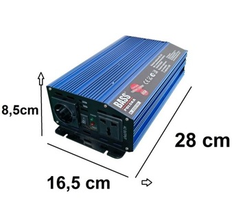 ПРЕОБРАЗОВАТЕЛЬ НАПРЯЖЕНИЯ 12 В/230 В 1000 Вт/2000 Вт PURE SINUS BASS INVERTER ПОЛЬША