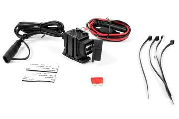 Зарядное устройство для мотоцикла 2xUSB — SAE — кабель 200 см