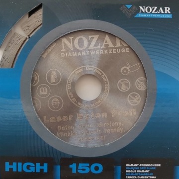 NOZAR tarcza diamentowa do betonu 150 Bruzdownica