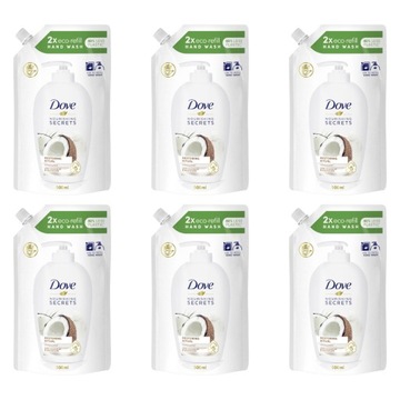 Dove Restoring Mydło w płynie Kokos zapas 6x500ml